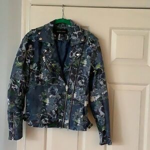 Colleen Lopez faux leather Motto jacket
